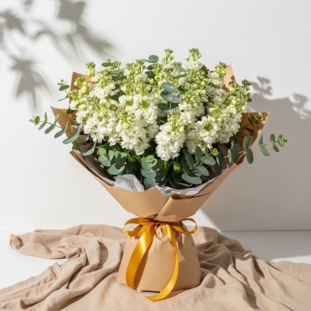 Beyaz Şebboy Buketi