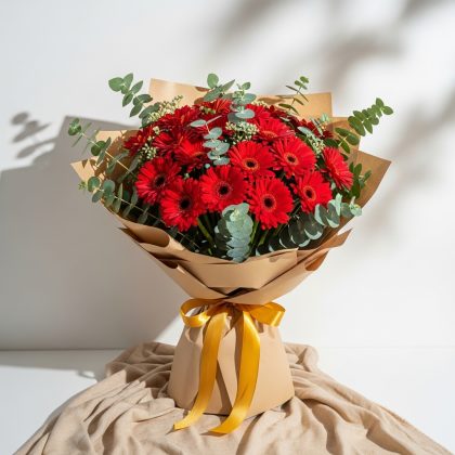 Kırmızı Gerbera Buketi