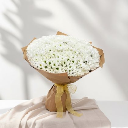 Beyaz Papatya Kucak Dolusu Buketi