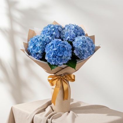 Mavi Ortanca Buketi