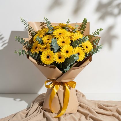 Sarı Gerbera Buketi