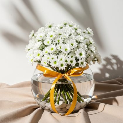 Beyaz Papatya Vazoda