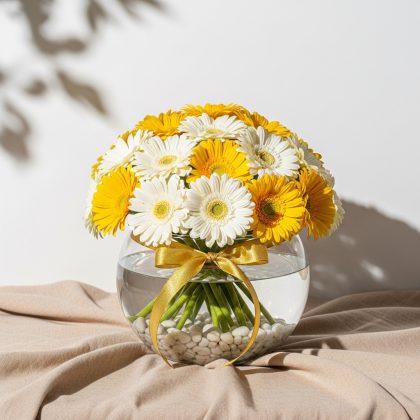 Karışık Gerbera Vazoda