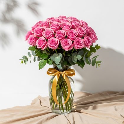 41'Li Pembe Gül Vazoda