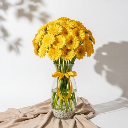 Sarı Gerbera Vazoda